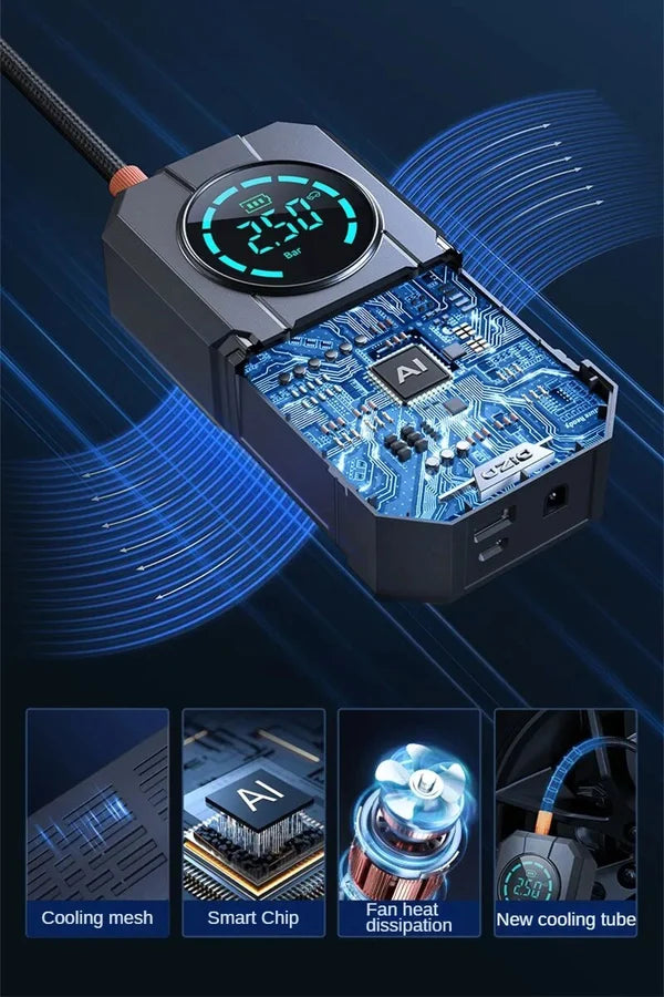 Portable Tyre Inflator & Rechargeable Pocket Air Pump