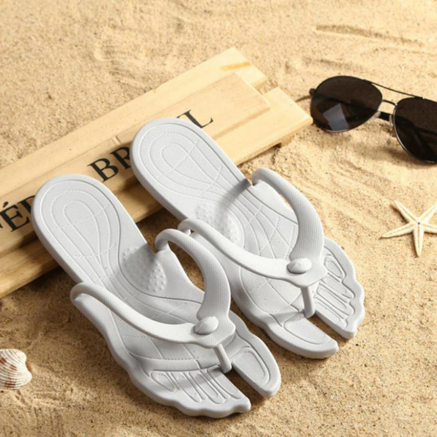 Summer Travel Portable Detachable Folding Non-Slip Slippers for Beach, Pool, Bathroom, etc.