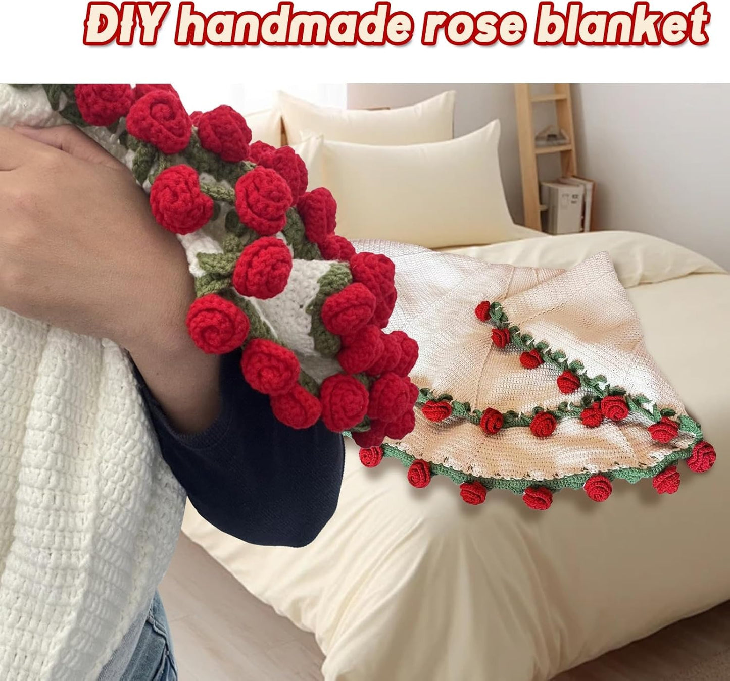 Handmade Crochet Rose Bouquet Handmade Floral Gift That Lasts Forever
