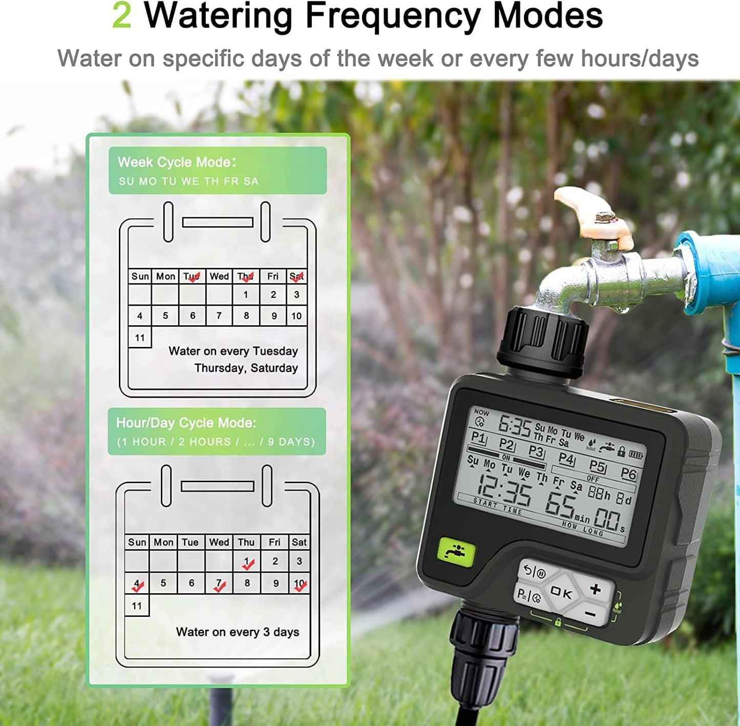 6 Independent Irrigation Programs for Garden Watering