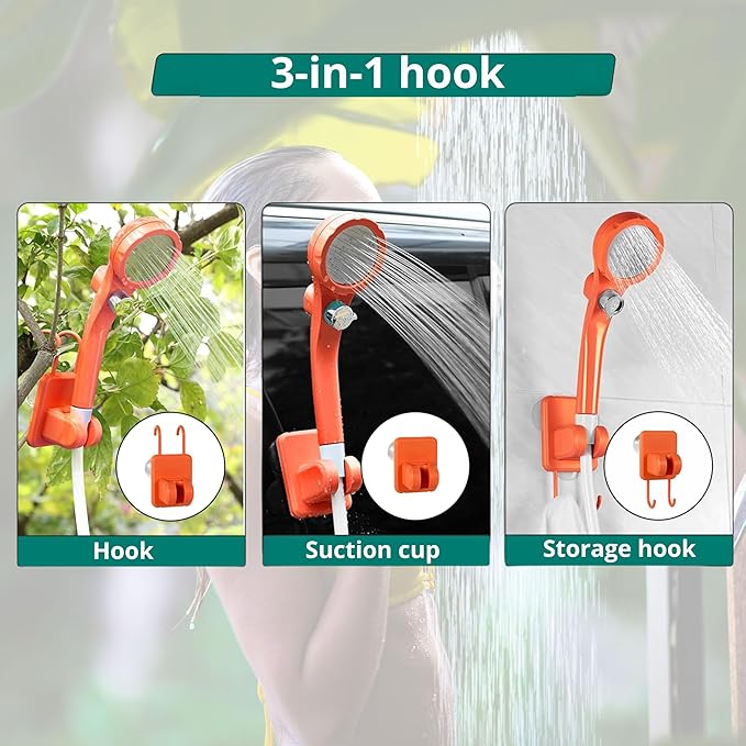 Cilious Rechargeable Portable Camping Shower with Digital Display