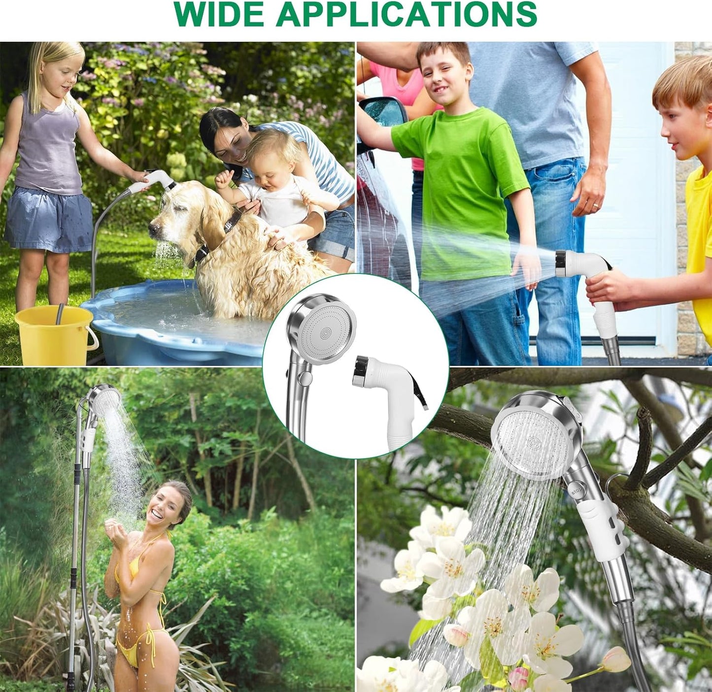 Cilious Rechargeable Portable Camping Shower with Digital Display