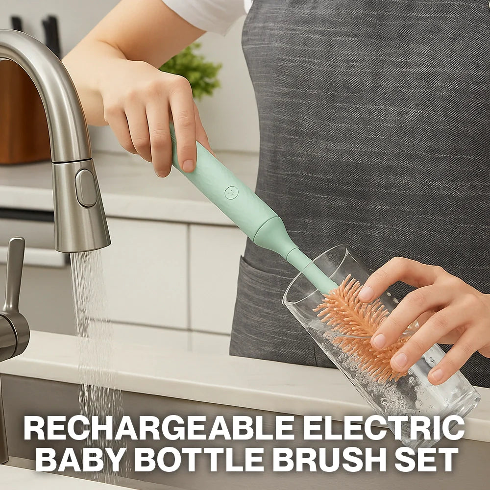 Rechargeable Electric Baby Bottle Brush Set
