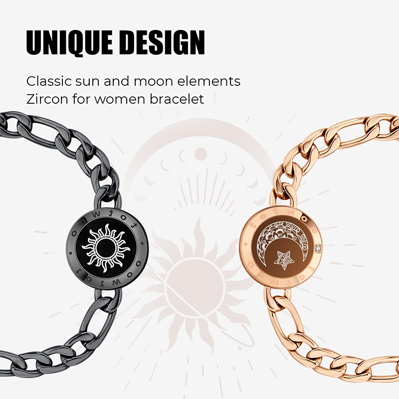 Totwoo Smart Bracelets Long Distance Love for Couples with Vibration & Lights