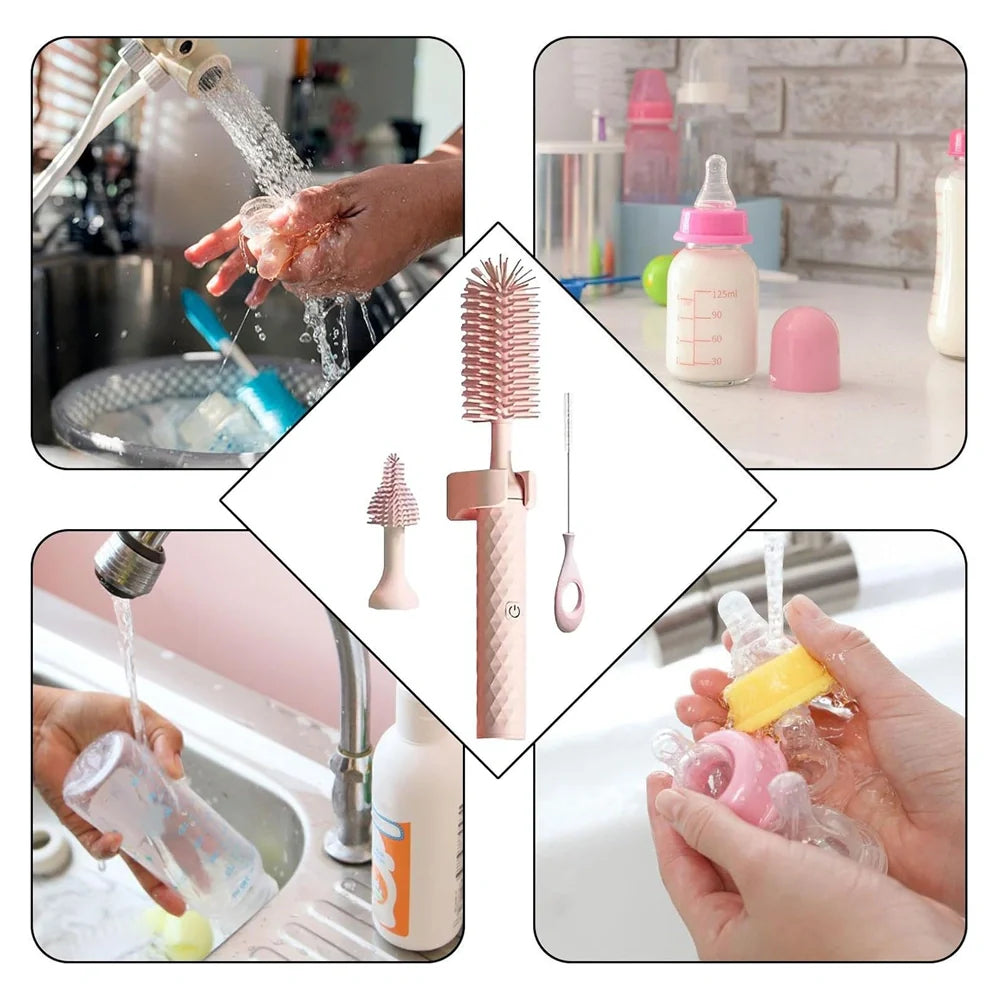 Rechargeable Electric Baby Bottle Brush Set
