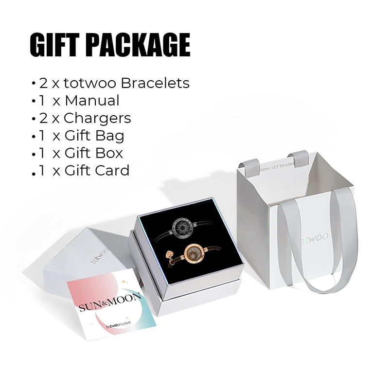 Totwoo Smart Bracelets Long Distance Love for Couples with Vibration & Lights