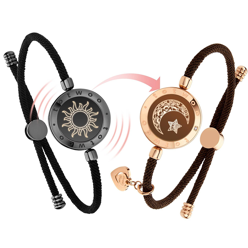 Totwoo Smart Bracelets Long Distance Love for Couples with Vibration & Lights