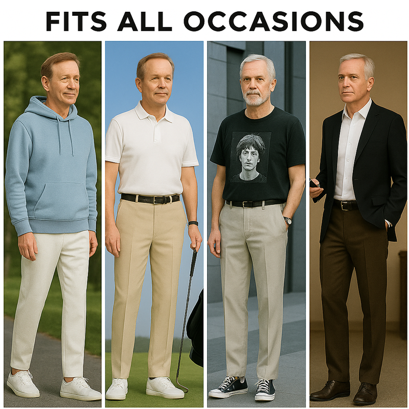 CoolForm Men's Ice Silk Pants – Slim Fit, Super Stretch, Everyday Comfort