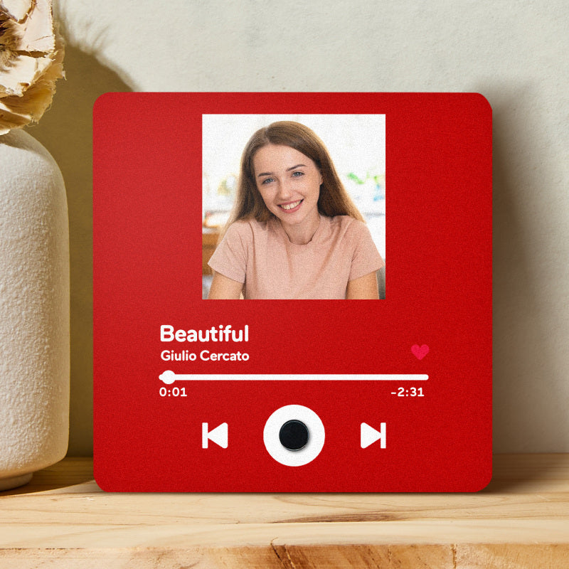 Customized Music Fridge Magnet Personalized Photo Fridge Magnet Can Play Songs and Adjust Volume