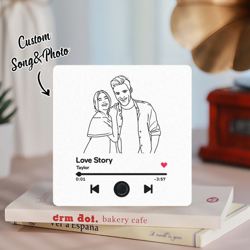 Customized Music Fridge Magnet Personalized Photo Fridge Magnet Can Play Songs and Adjust Volume