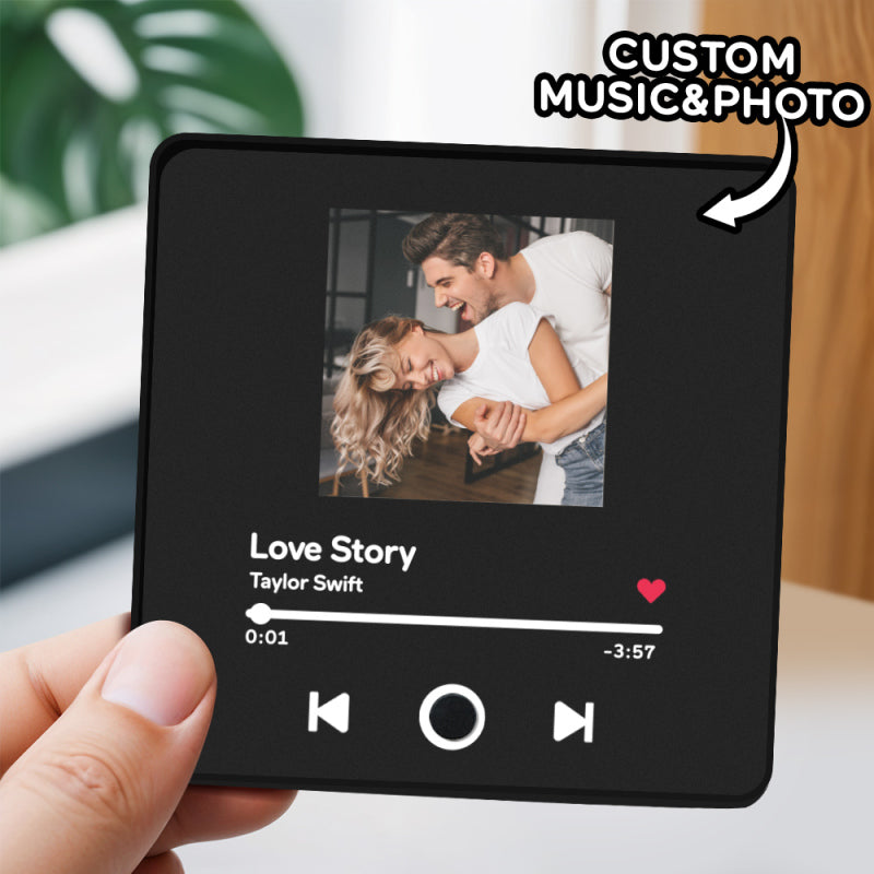 Customized Music Fridge Magnet Personalized Photo Fridge Magnet Can Play Songs and Adjust Volume