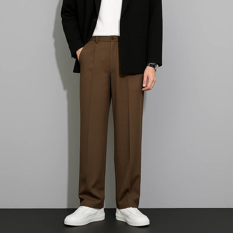 CoolForm Men's Ice Silk Pants – Slim Fit, Super Stretch, Everyday Comfort