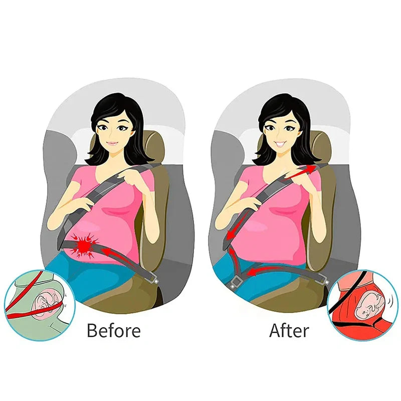 Maternity Seat Belt Adjuster for Pregnant Women – Protects Belly, Safer Car Rides