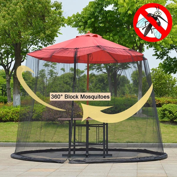 7.5-10 FT Patio Umbrella Mosquito Net, Gift For Camping Lovers