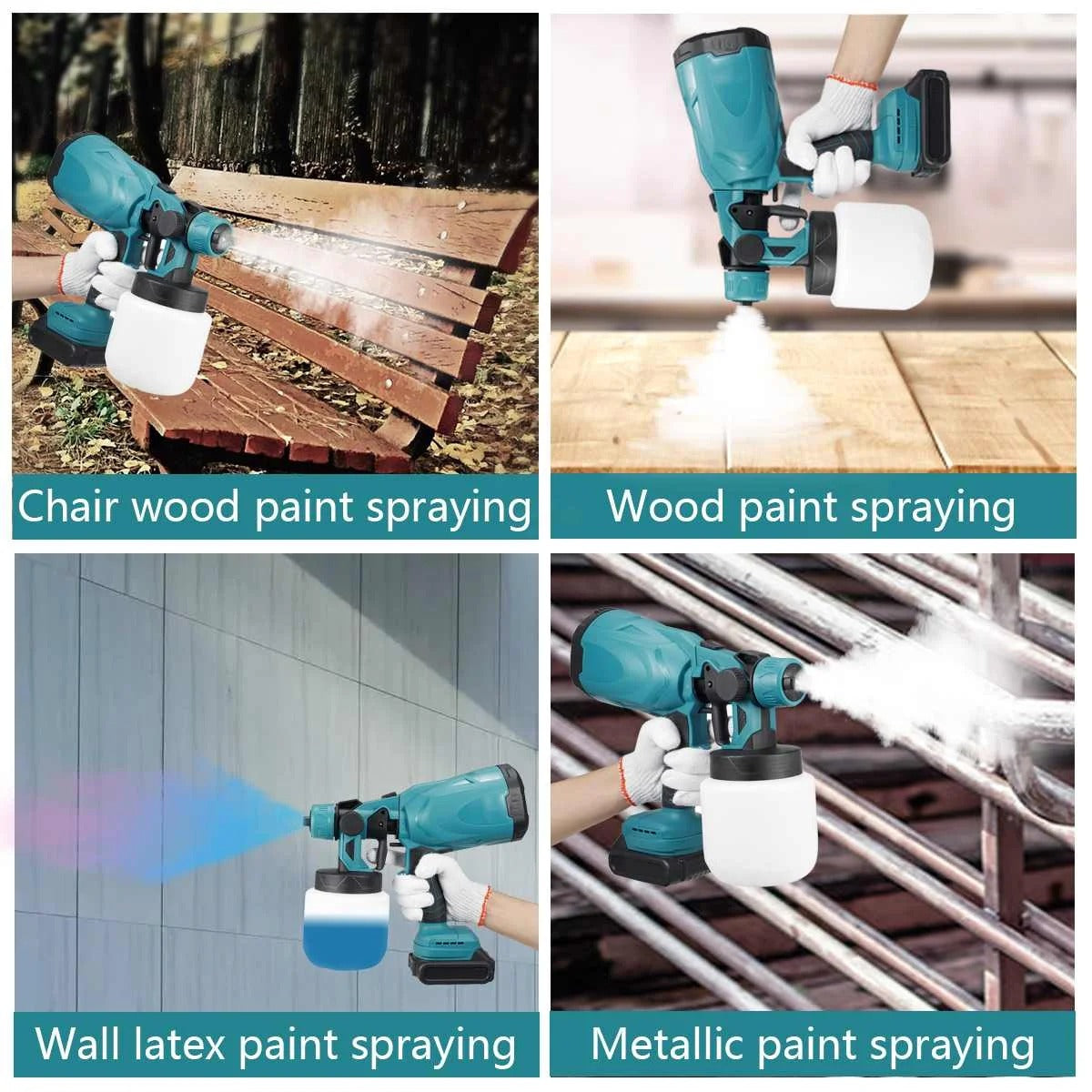 High-pressure Cordless Paint Sprayer with Battery