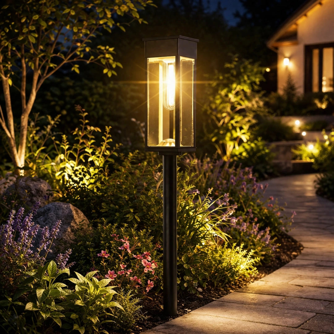 Cilious Ambient Solar Pathway Lights - Auto‑Charging Solar, Tungsten Filament Effect, Waterproof & Wireless