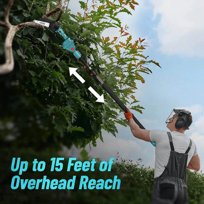 2 in 1 Cordless 8 inch Chainsaw with Pole Saw