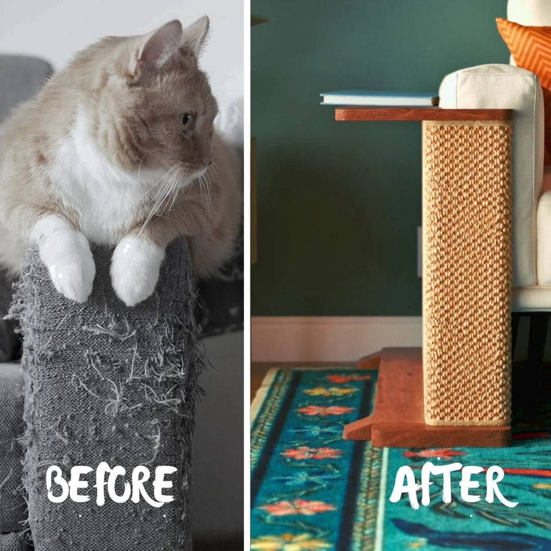 Smart Corner End Table – Sofa Saver, Cat Scratch Station & Stylish Decor