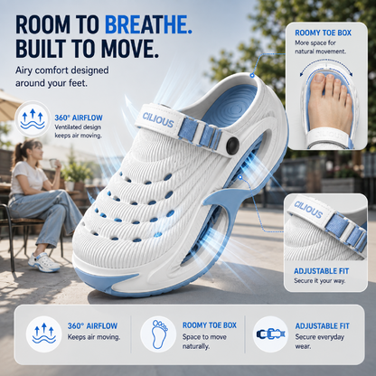 Cilious AirFlow™ Air-Cushion Clogs