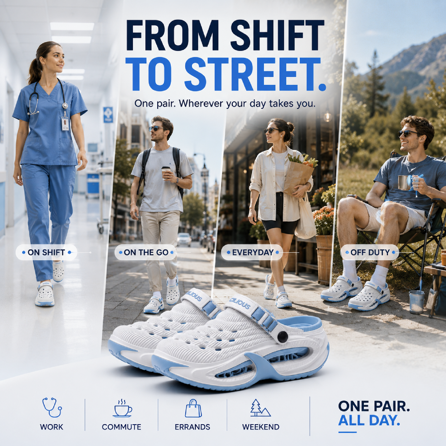 Cilious AirFlow™ Air-Cushion Clogs