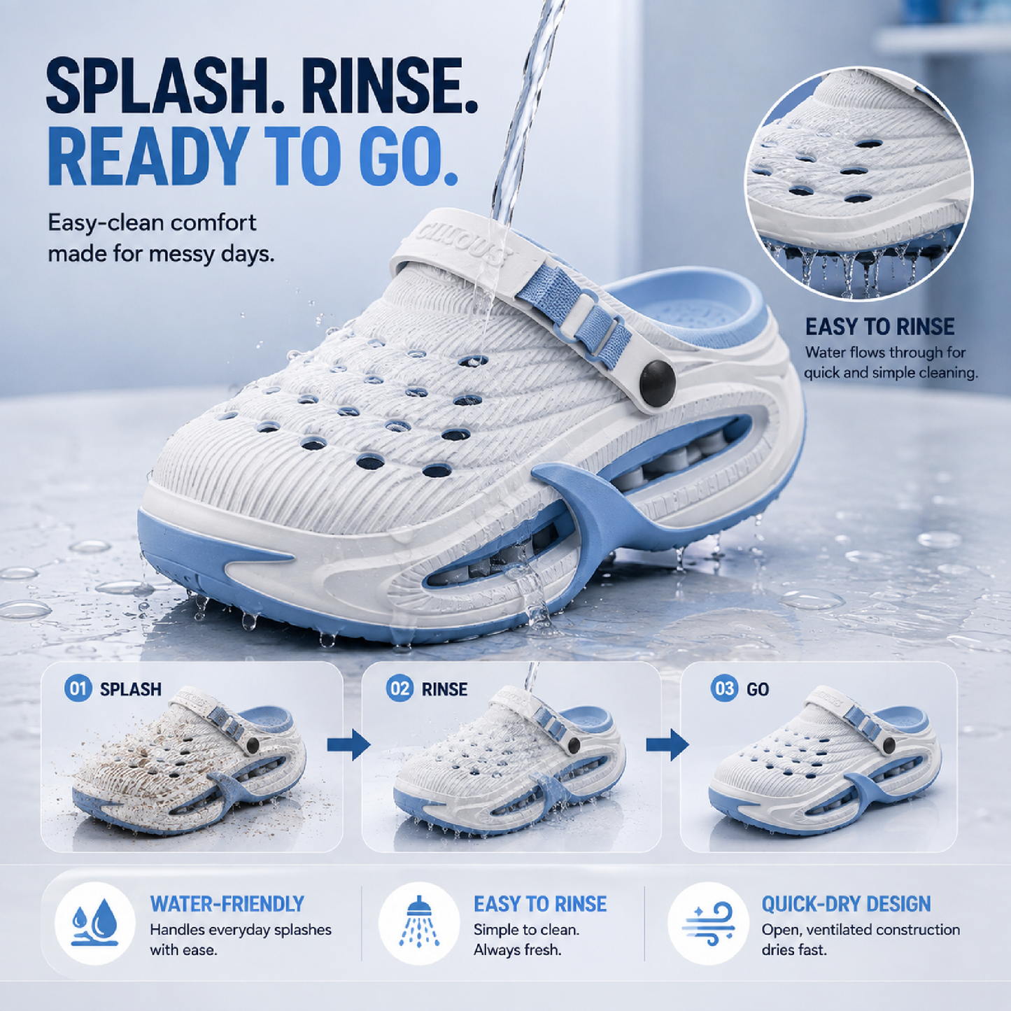 Cilious AirFlow™ Air-Cushion Clogs
