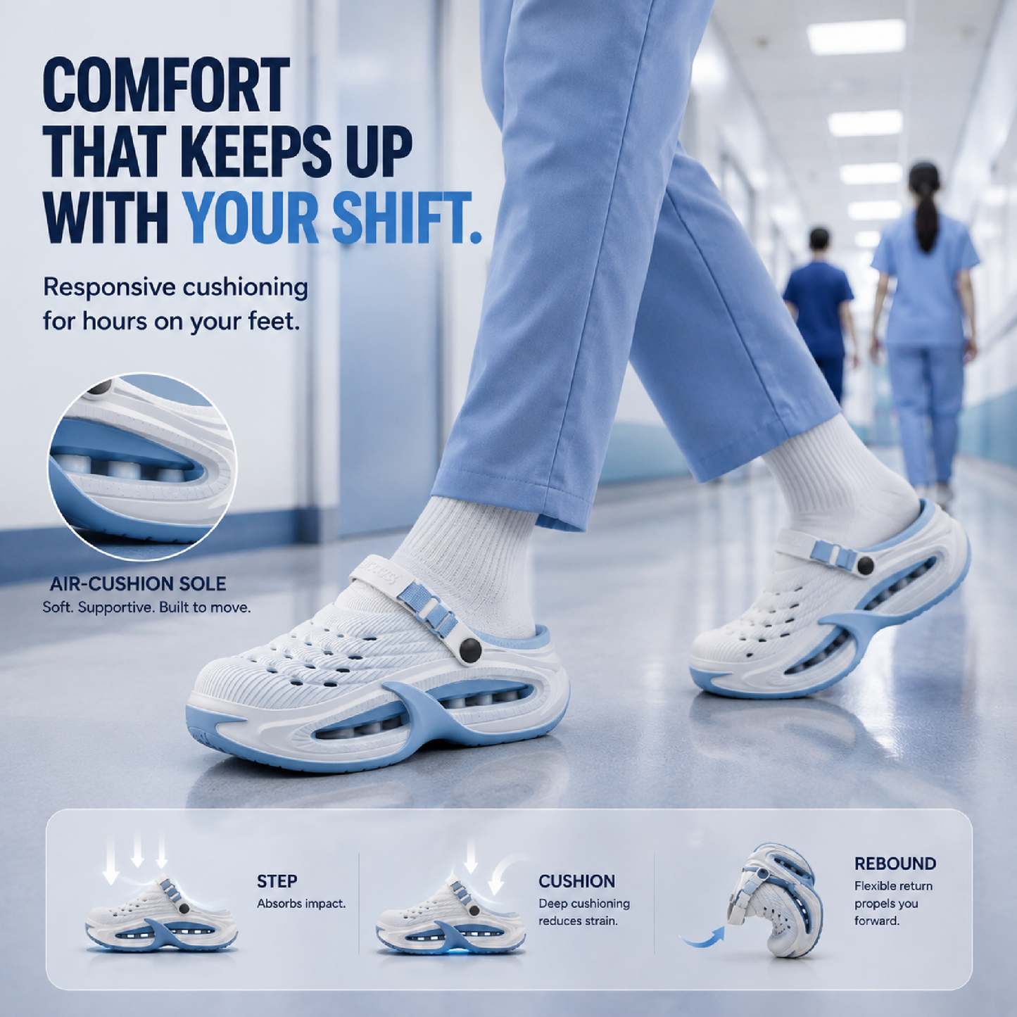 Cilious AirFlow™ Air-Cushion Clogs