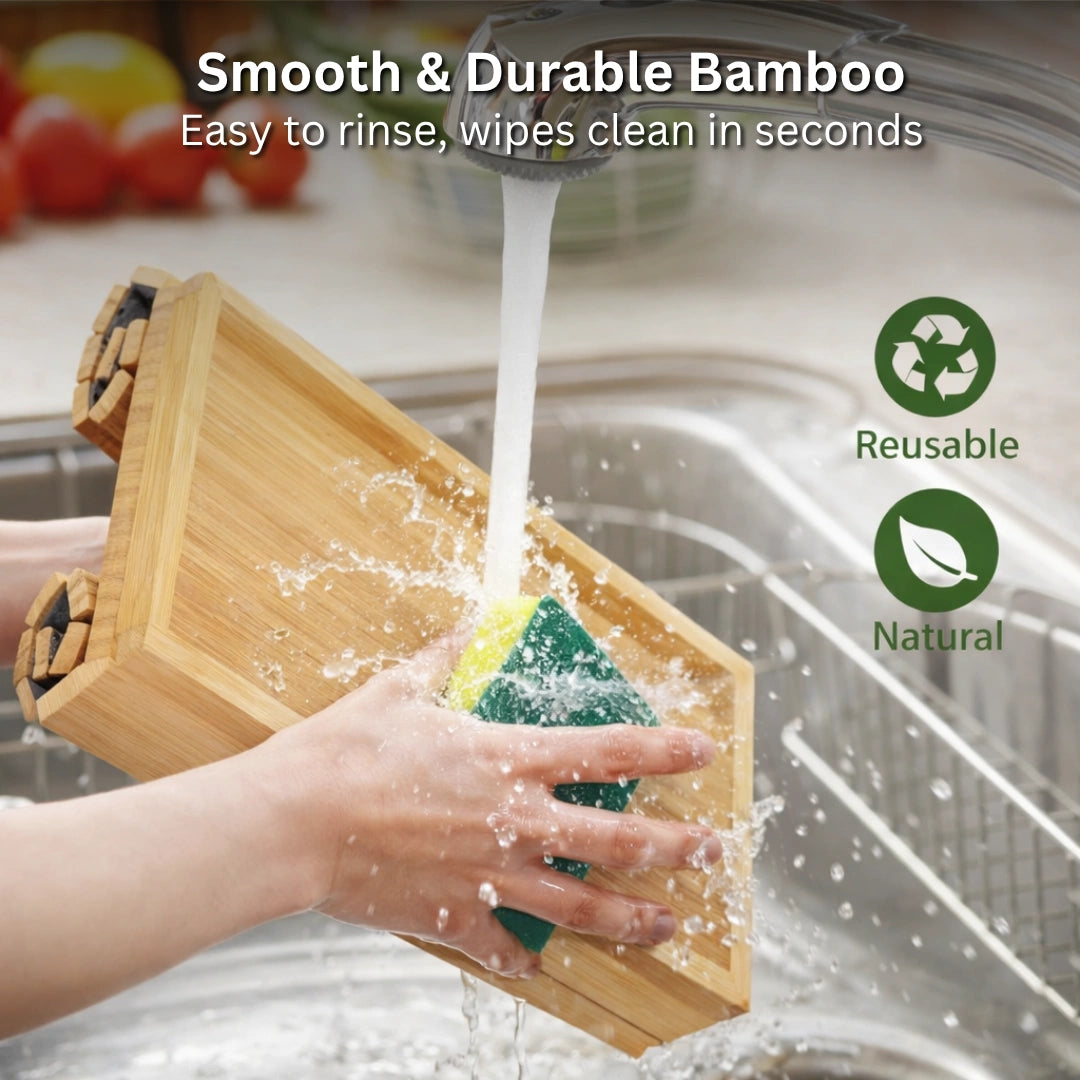 Flexible Slatted Sofa Tray with Non-Slip Fit, Detachable Cup Holder Option, Eco-Friendly Durable Bamboo