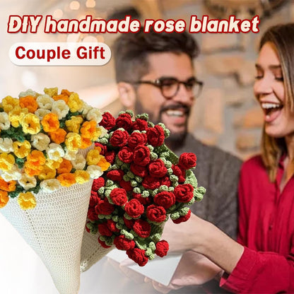 Handmade Crochet Rose Bouquet Handmade Floral Gift That Lasts Forever