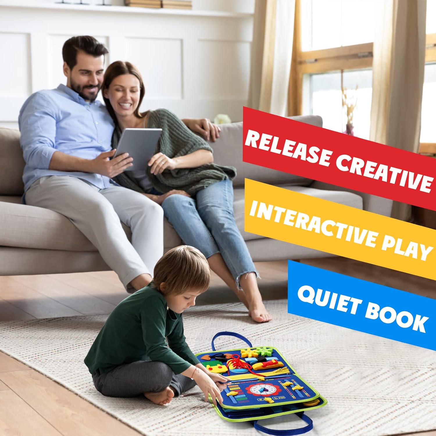 Cilious™ Montessori Busy Board - Sensory-Rich, Skill-Building Educational Toy