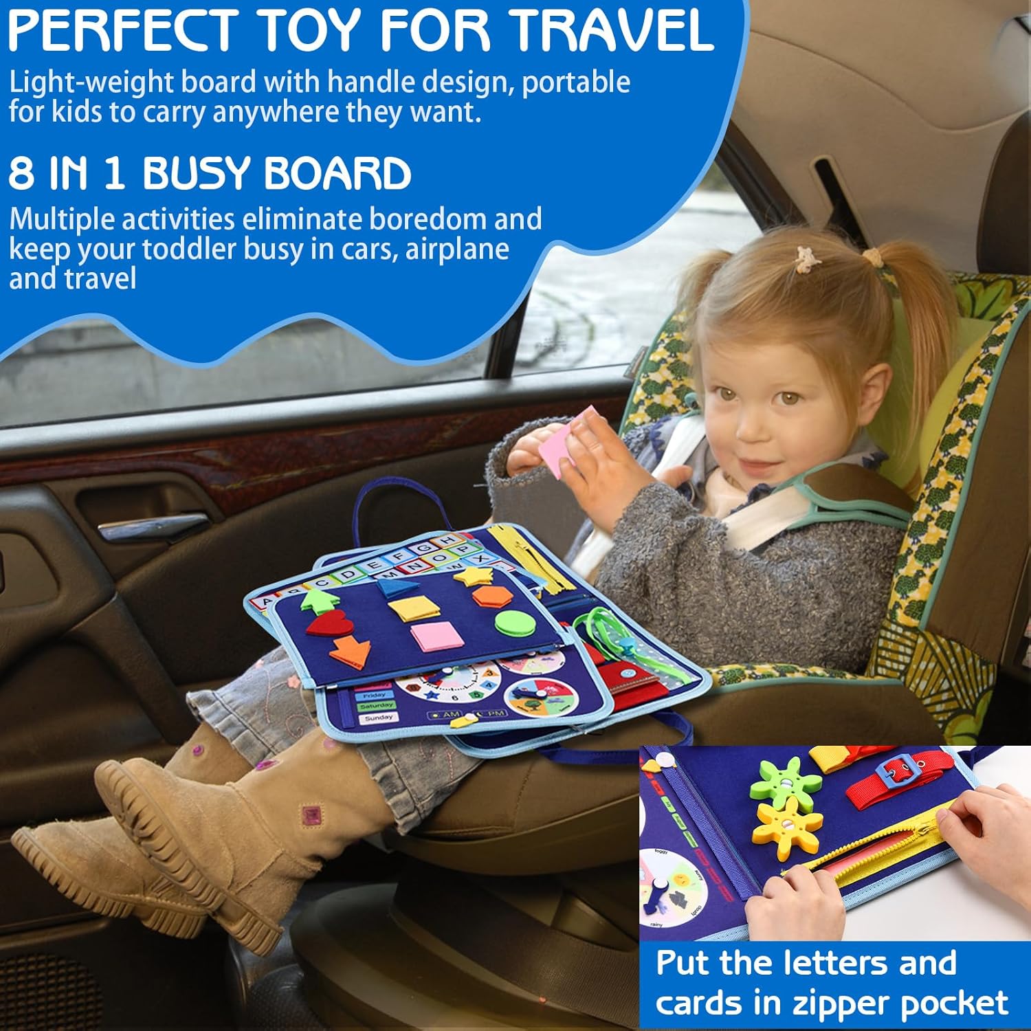 Cilious™ Montessori Busy Board - Sensory-Rich, Skill-Building Educational Toy