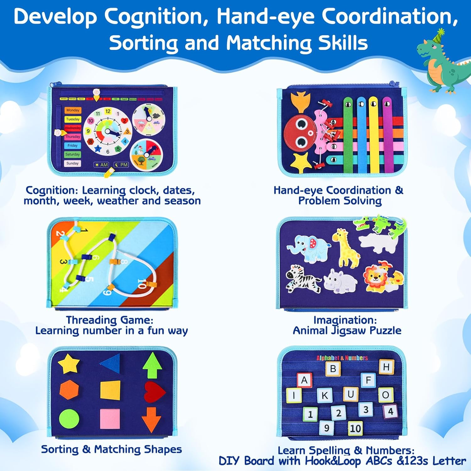 Cilious™ Montessori Busy Board - Sensory-Rich, Skill-Building Educational Toy