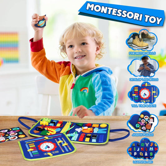 Cilious™ Montessori Busy Board - Sensory-Rich, Skill-Building Educational Toy