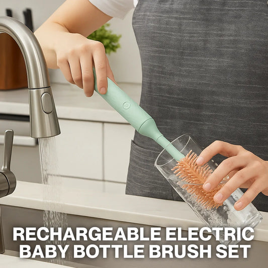 Rechargeable Electric Baby Bottle Brush Set