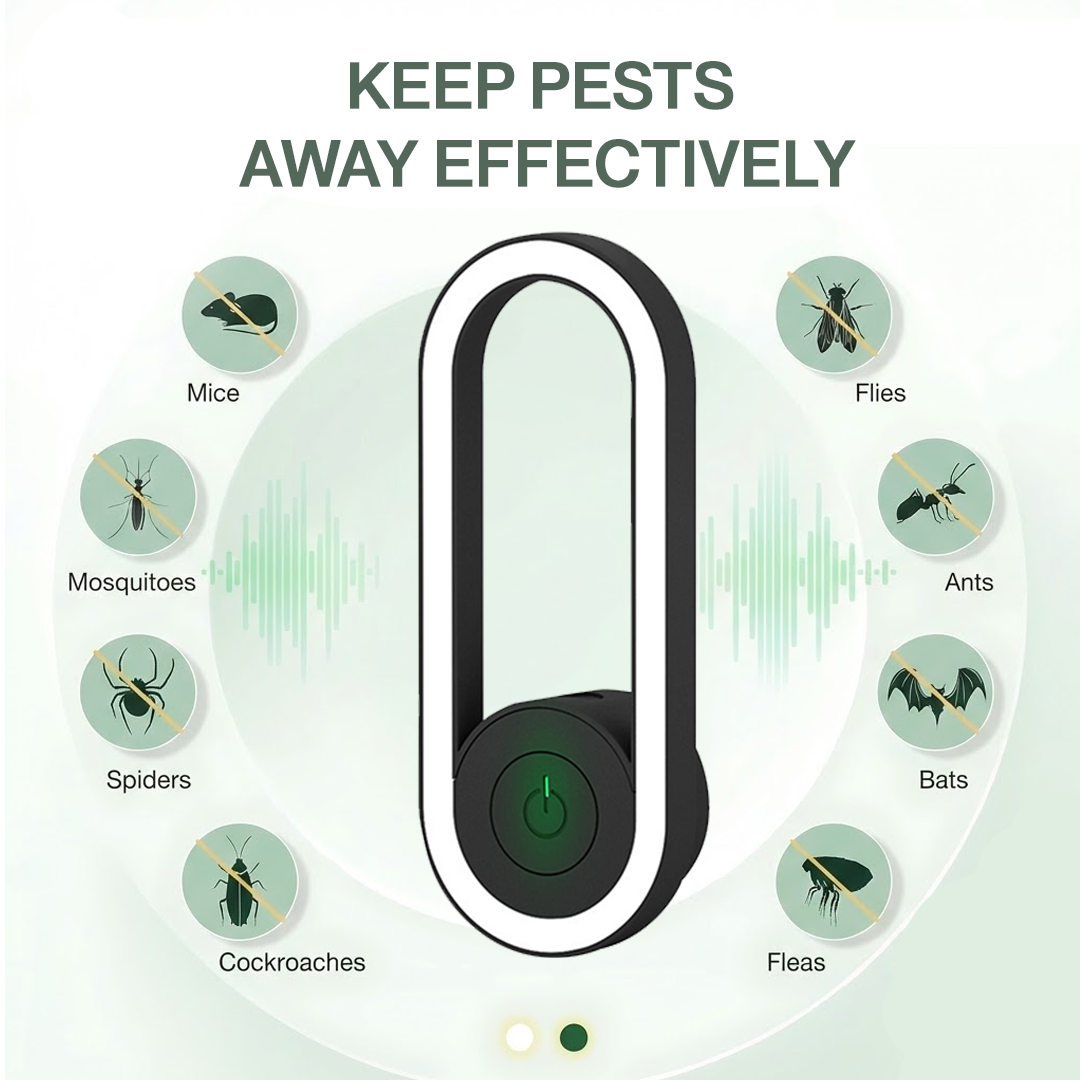 Silent Ultrasonic Flea Repeller Lamp - Safe for Pets & Babies