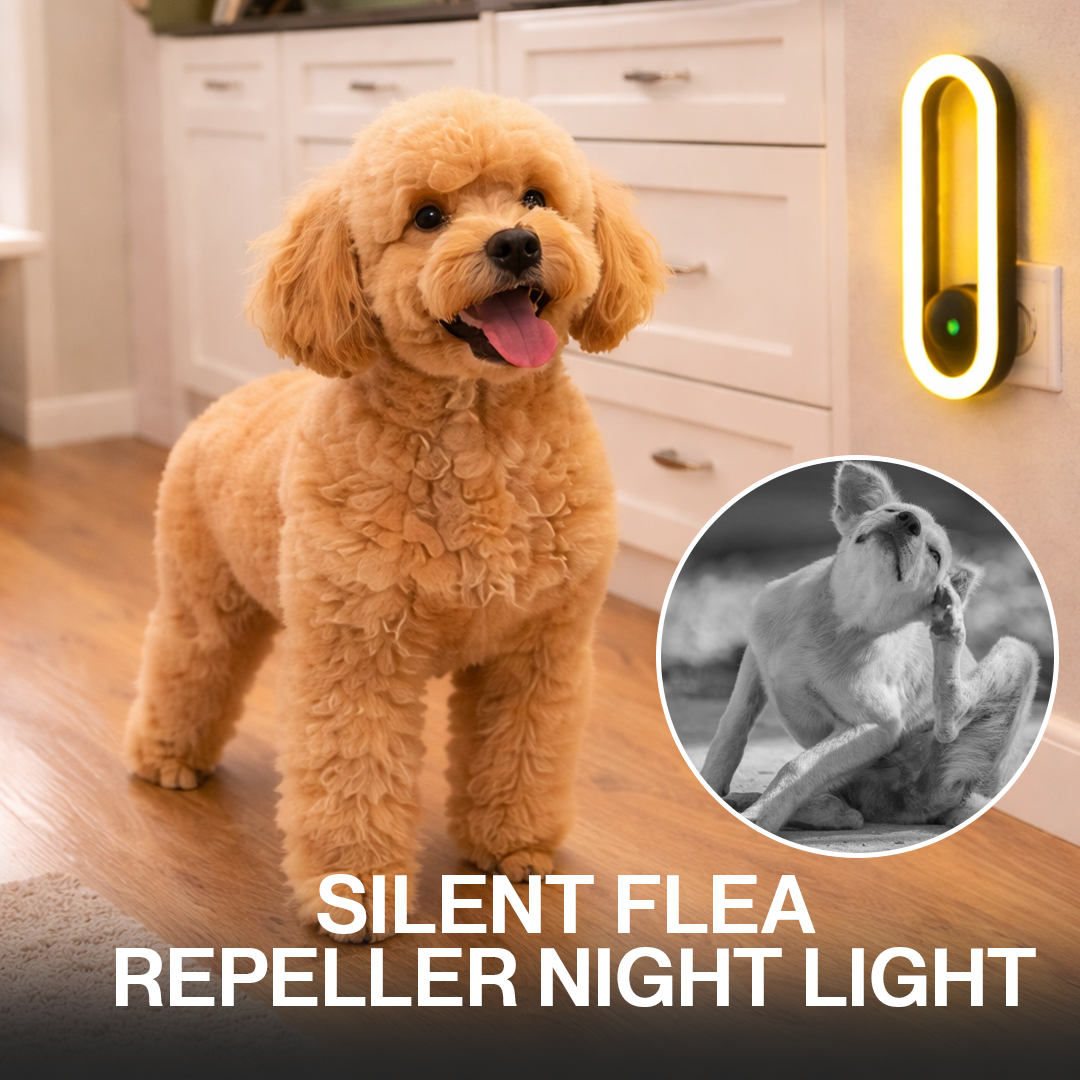 Silent Ultrasonic Flea Repeller Lamp - Safe for Pets & Babies