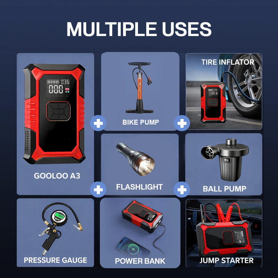 All-in-one Jump Starter with Air Compressor