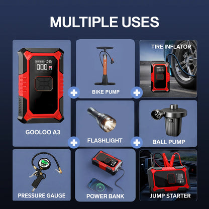 All-in-one Jump Starter with Air Compressor
