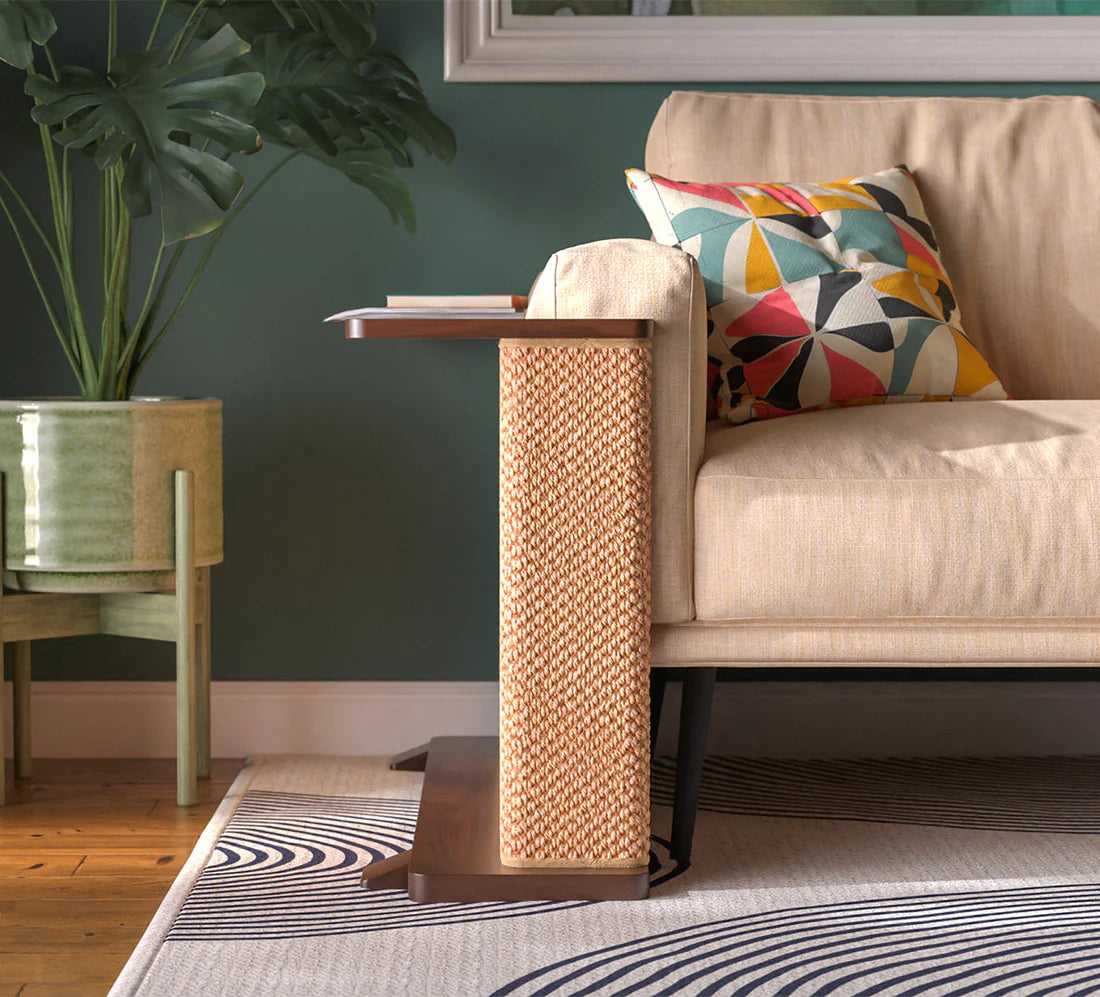 Smart Corner End Table – Sofa Saver, Cat Scratch Station & Stylish Decor