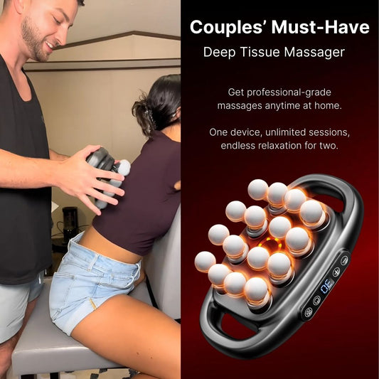 Cilious™ 16-Head Deep Tissue Massager for Couples
