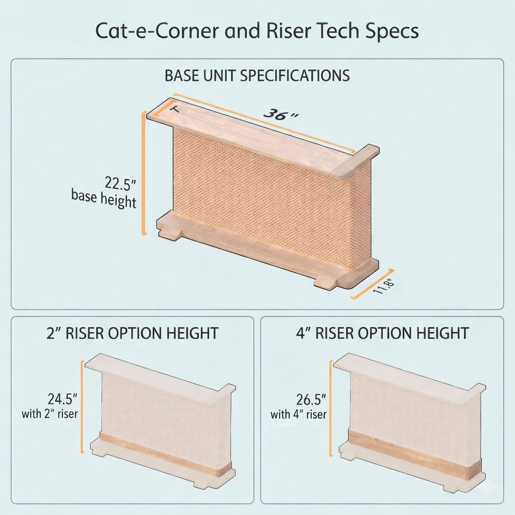 Smart Corner End Table – Sofa Saver, Cat Scratch Station & Stylish Decor