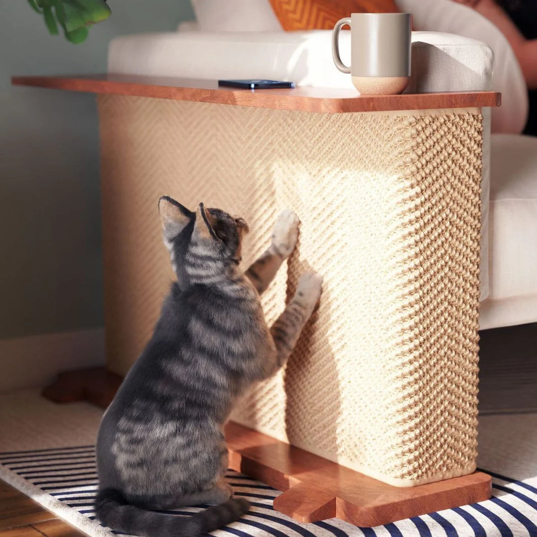 Smart Corner End Table – Sofa Saver, Cat Scratch Station & Stylish Decor