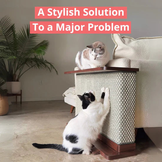 Smart Corner End Table – Sofa Saver, Cat Scratch Station & Stylish Decor