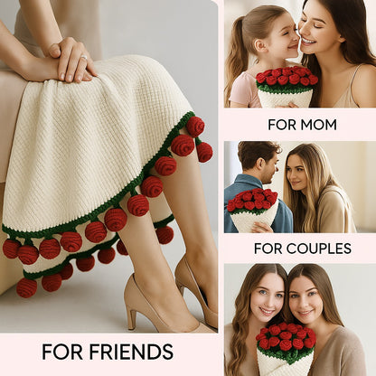 Handmade Crochet Rose Bouquet Handmade Floral Gift That Lasts Forever