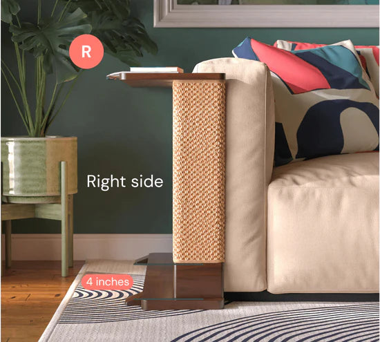 Smart Corner End Table – Sofa Saver, Cat Scratch Station & Stylish Decor